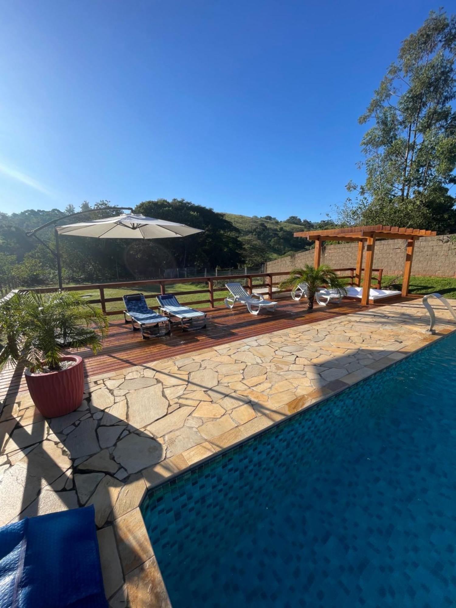 Chacara Com Piscina Climatizada E Jacuzzi Villa Socorro  Bagian luar foto
